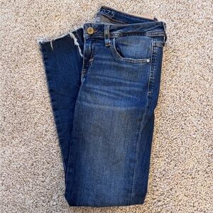 ZARA Distressed Skinny Jeans | Medium Blue